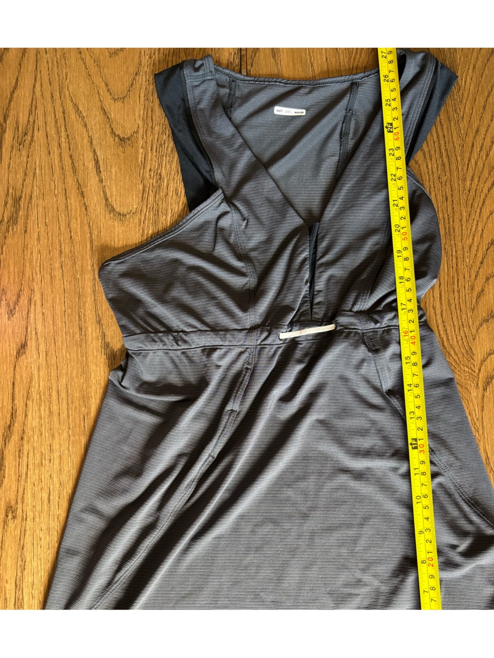 Lululemon Gray Racerback Athletic Tank Top Adjustable Waist Size 6/8